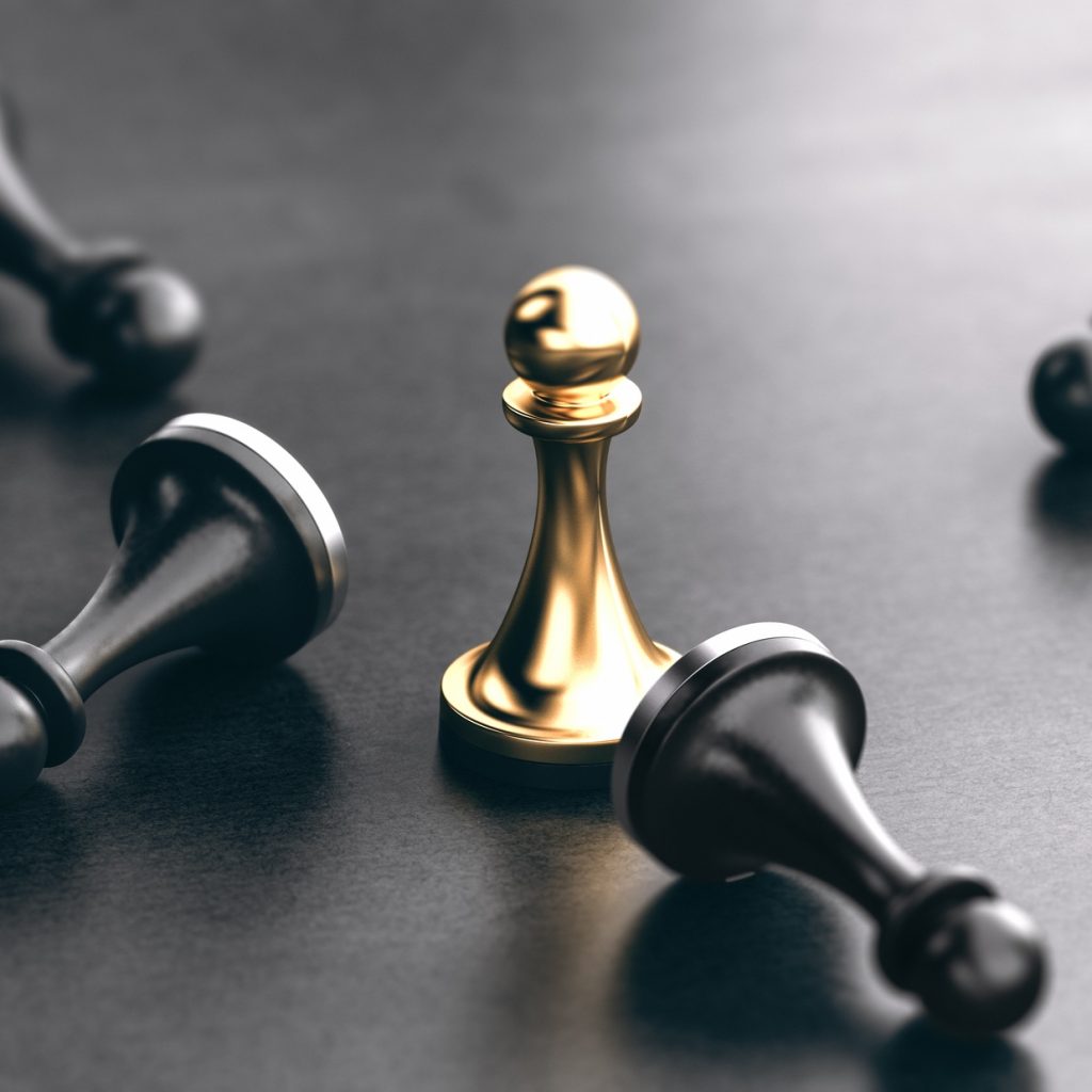 Beat Competitors. Marketing Strategy Concept